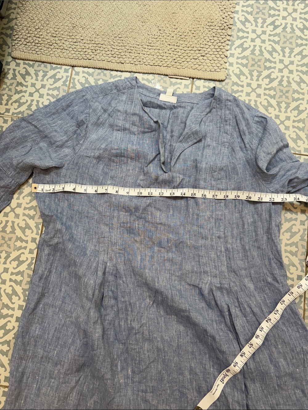 J. Jill Love Linen Light Blue Linen dress - XL - Picture 5 of 7